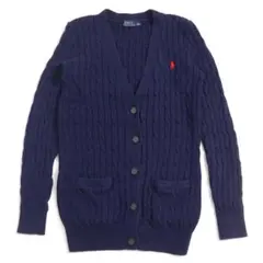 POLO RALPH LAUREN コットン ケーブルニット ロングカーディガン