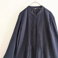 ユニクロ レーヨンピンタックブラウス 長袖 入卒式 セレモニーにも