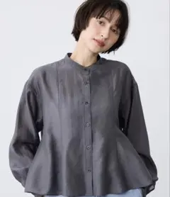 【美品】plst シアーぺプラムシャツのサムネイル
