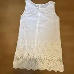 ホワイト ノースリーブ チュニック 刺繍のサムネイル