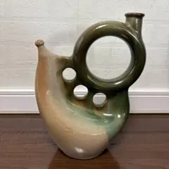 フラワーベース ジャパニーズモダン 変形 花器 ミッドセンチュリー 清山焼 フラワーベース ジャパニーズモダン 変形 花器 ミッドセンチュリー