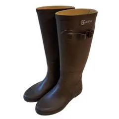 AIGLE エーグル ラバーレインブーツ ロング 38 24〜24.5 ブラウン
