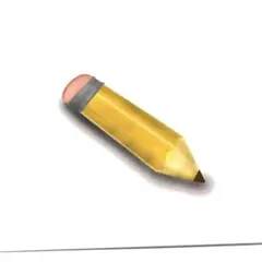 No.3535 色鉛筆画　デジタル絵画　「小さなえんぴつ」