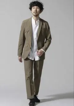 ナノユニバース ダメリーノSOLOTEX 4WAY セットアップ ベージュ XL