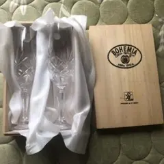 ボヘミア　ワイングラスペア