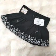 【未使用】ネックカバー 　花刺繍　花柄　フラワー　モナミ　UV加工 　ブラックのサムネイル