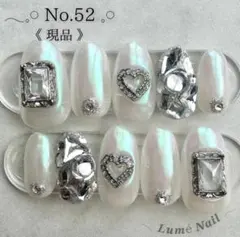 ネイルチップ　地雷系　量産型　韓国　オーロラ　埋め尽くし　ビジュー　ハート