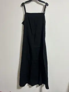 JUNOAH ブラック キャミワンピース ロング丈