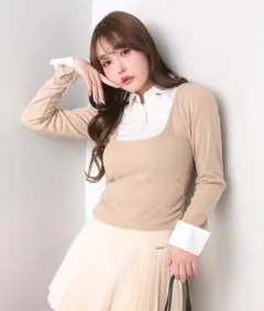 nice claupレイヤードドッキングトップス ナイクラ