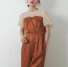 kana チュール パフスリーブ オールインワンのサムネイル