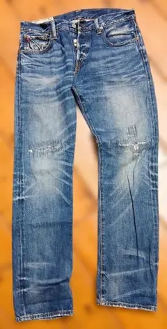 PRPS 紫製品 デニムパンツ ダメージ加工 ヒゲ 32 日本製 - メルカリ