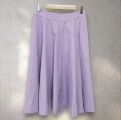 アーバンリサーチロッソ　М　膝下丈フレアスカート　紫　パープル　無地　ふんわり
