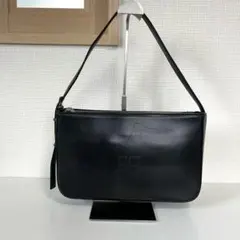 courrèges ショルダー バッグ ブラック レザー ロゴ y2kのサムネイル