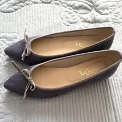 期間限定値下げ！LeTalonスウェードポインテッドトゥパンプスパープル24cm