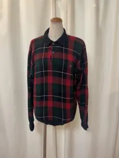高級　激レア　90s パッチ　ラルフローレン　タータンチェック　ニット　ゴルフ