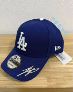 大谷翔平 サイン入りNEWERAキャップ MLB ドジャース 青