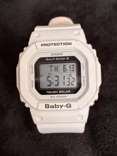 Baby-g 電波ソーラー　アナログ　三針　ホワイト　白　水色 Baby-g 電波ソーラー アナログ 三針 ホワイト 白 水色 - メルカリ