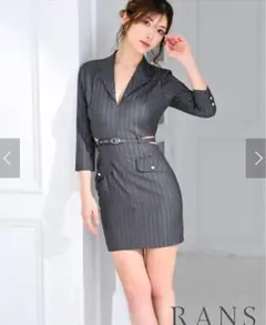 RANS ストライプ タイトドレス