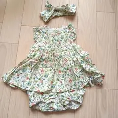 70サイズ半袖ロンパースとヘアバンドセット他一点