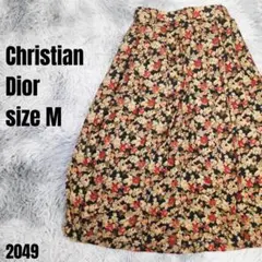 Christian Dior フラワープリント フレアスカート M 2049のサムネイル