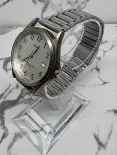 【不動品】SEIKO ALBA 腕時計 V732-0D10 デイト 蛇腹ベルトのサムネイル