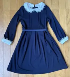 鈴*様 レース襟 フォーマルワンピース