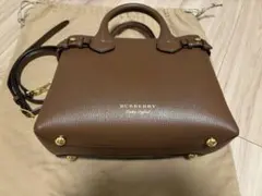 BURBERRY ブラウン レザー トートバッグ