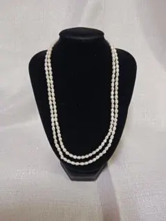 淡水パール２連ネックレス