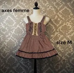 axes femmeアクシーズファム 千鳥柄チュニックワンピース