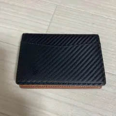 カーボン調 カードケース ブラック ブラウン