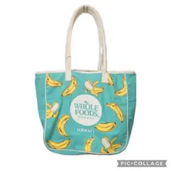 ◇ ホールフーズマーケット ハワイ QUEEN店 バナナ エコバッグ .