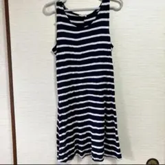 レディース ノースリーブワンピース 【L】 ネイビー/ホワイト ボーダー