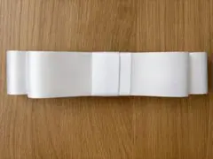 ウェディング ヘッドドレス リボン ホワイト