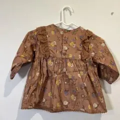 petit main 花柄ワンピース 100