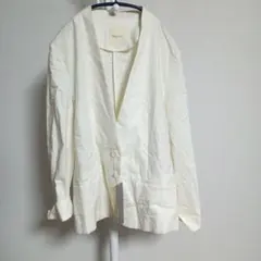 【新品】オペークドットクリップ ジャケット　白