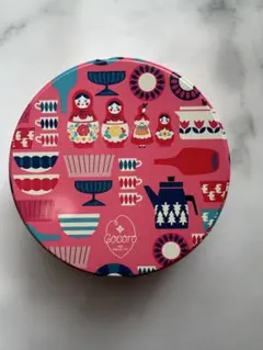 マトリョーシカデザイン 空き缶 直径13cm♪