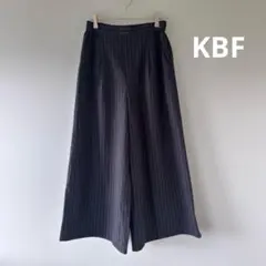 KBF アーバンリサーチ　ワイドパンツ　ストライプ　ウエストゴム　紺