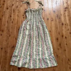 花柄キャミワンピース ロングワンピース