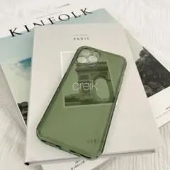 iPhone11 ケース クリア おしゃれ 韓国 シンプル グレー