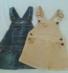moujonjon　デニム ジャンパースカート セット　サイズ90