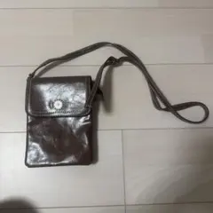 21 ブラウン フラップ付きショルダーバッグ