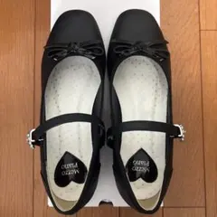 メゾピアノ ジュニア ブラック フォーマルシューズ Mサイズ 23.5㎝相当