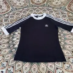 adidas 3本ライン 半袖Tシャツ Mサイズ 黒