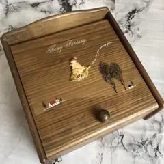 昭和レトロ　木小物入れ　化粧台　アクセサリーケース