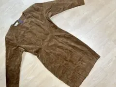 vintage ブラウン スエード タイトワンピース