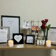 【写真すべて込み】ウェルカムスペースセット　モノトーン　シック　大理石風