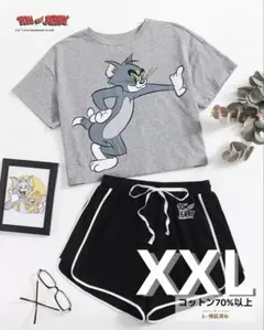 TOM & JERRY X SHEINトップス＆ショートパンツセット XXLのサムネイル