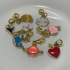 ファスナーチャーム　ピアスやネックレスにも！（8個セット）0026
