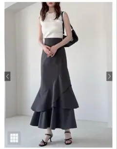 【GRL】ティアードフリルアシンメトリーマーメイドスカート[gc300]