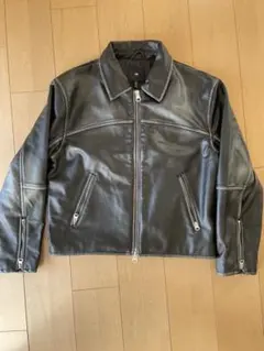 H&M ブラックレザージャケット